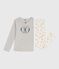 Children's penguin print cotton pyjamas BELUGA grey/MULTICO white