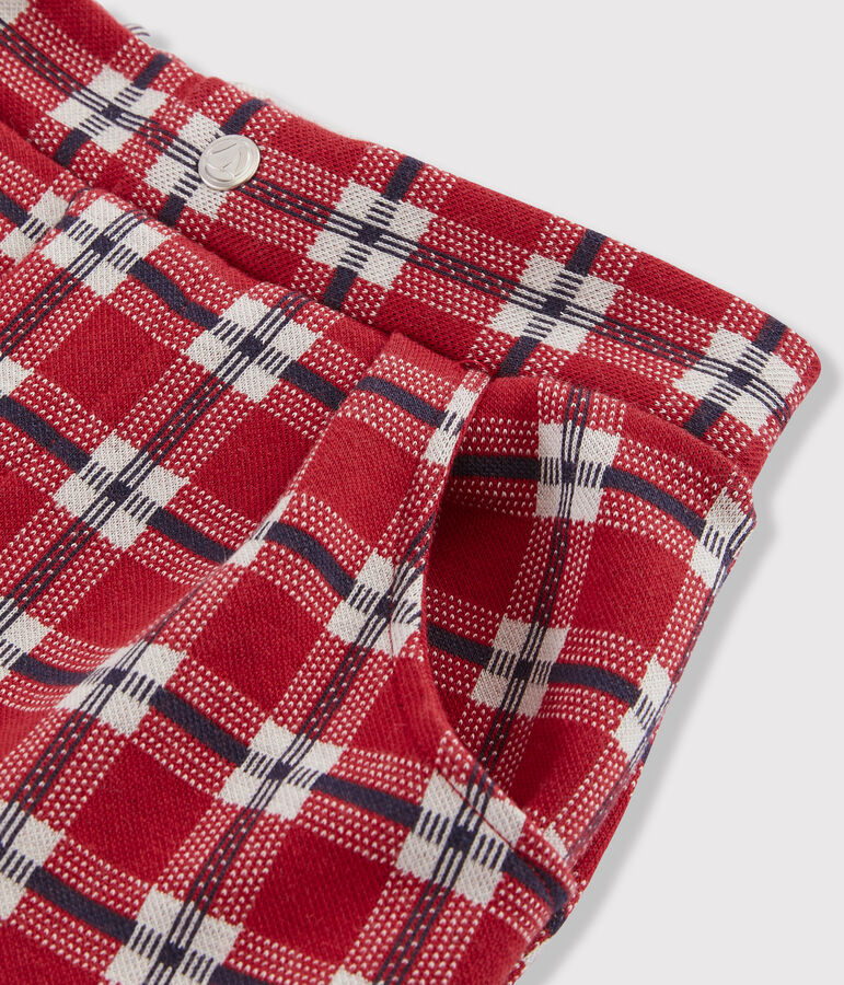 Girls' knit shorts red/multicolor