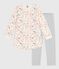 Children's floral print brushed fleece nightdress and leggings MILK /MULTICO