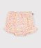 Babies' printed cotton bloomers white/multicolor