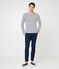 Men's iconic stripy breton top COQUILLE beige/SMOKING blue