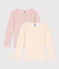 Girls' Long-Sleeved Cotton Openwork T-Shirt - 2-Pack variante 1