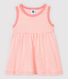 Baby Girls' Sleeveless Stripy Ribbed Dress