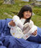 Girls' Heart Velour Pyjamas MARSHMALLOW white/MULTICO white