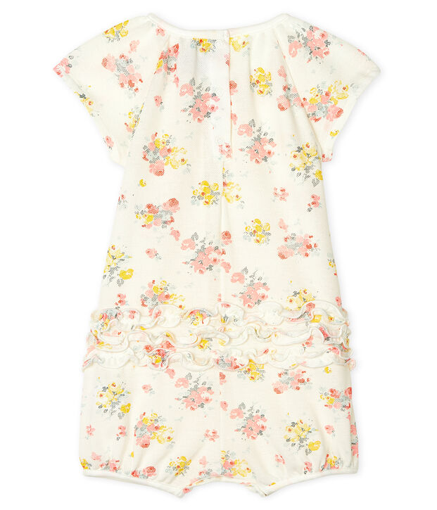Print playsuit for baby girls white/multicolor