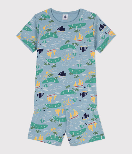 Children's unisex Explorer cotton cropped pyjamas ENNEIGE /MULTICO