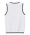 Boy's sleeveless sweater with badge MARSHMALLOW white