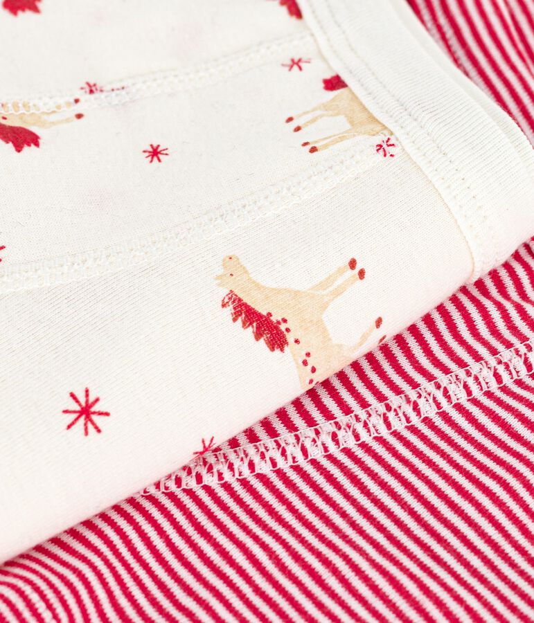 Pack of children's horse-print cotton boxers with covered waistbands multicolor