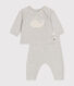 Babies' Wool/Cotton Knit Outfit - 2-Piece Set