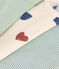 Babies' long-sleeved triple heart print cotton bodysuits - 3-Pack variante 1