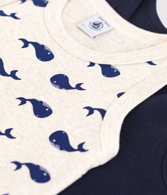 Children's whale-print cotton tank tops - 2-pack variante 1