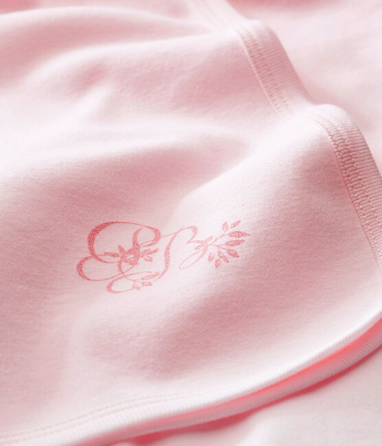 Unisex baby's swaddling blanket for the maternity ward VIENNE pink