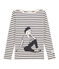 Women's Sailor T-Shirt COQUILLE beige/SMOKING blue