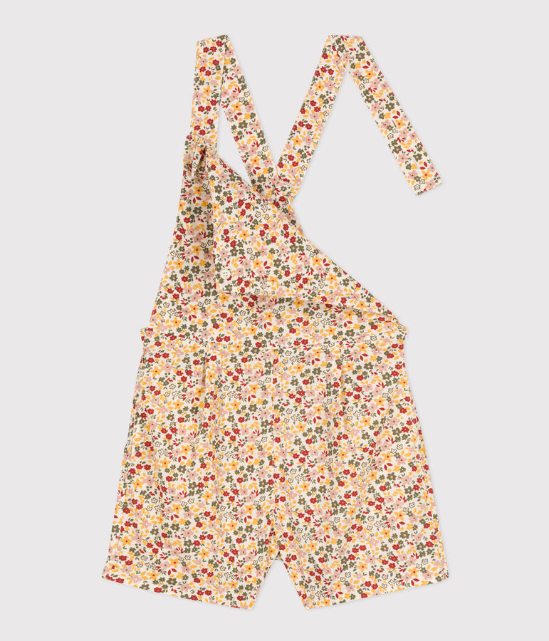 Girls' Poplin Playsuit Ecru/multicolor
