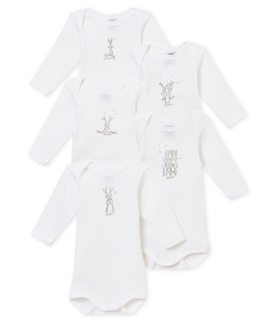 Set of 5 mixed baby's long sleeved bodies variante 1