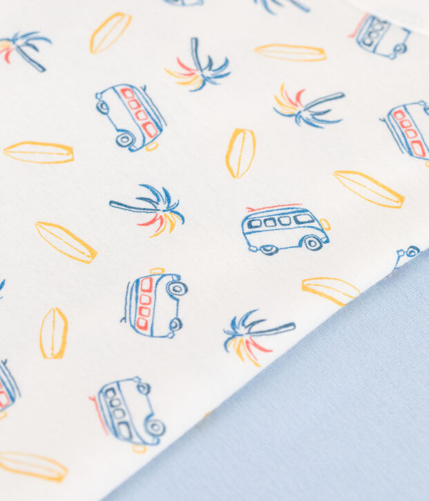 Children's short-sleeved van print cotton T-shirts - 2-Pack multicolor