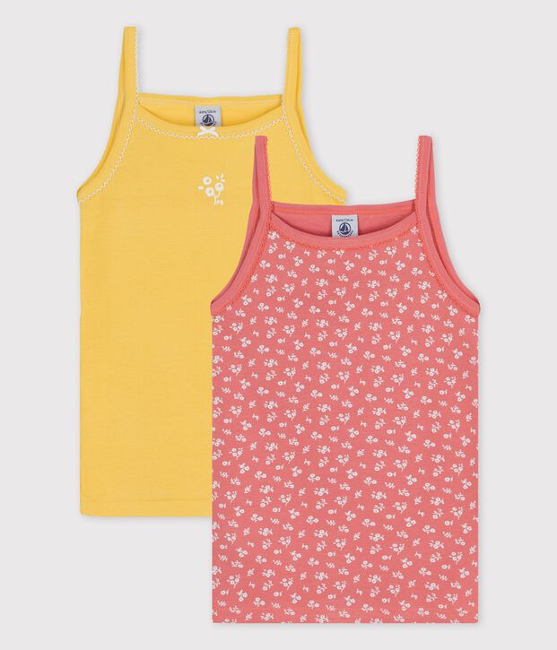 Girls' Strappy Floral Tops - 2-Pack multicolor