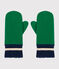 Children's knitted polar fleece-lined mittens JARDIN green/MULTICO
