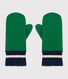 Children's knitted polar fleece-lined mittens