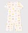 Girls' Paris Cotton Short Pyjamas MARSHMALLOW white/MULTICO white