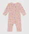 Babies' printed cotton footless pyjama suit SALINE pink/MULTICO white