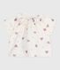 Babies' short-sleeved blouse in cotton with a heart print