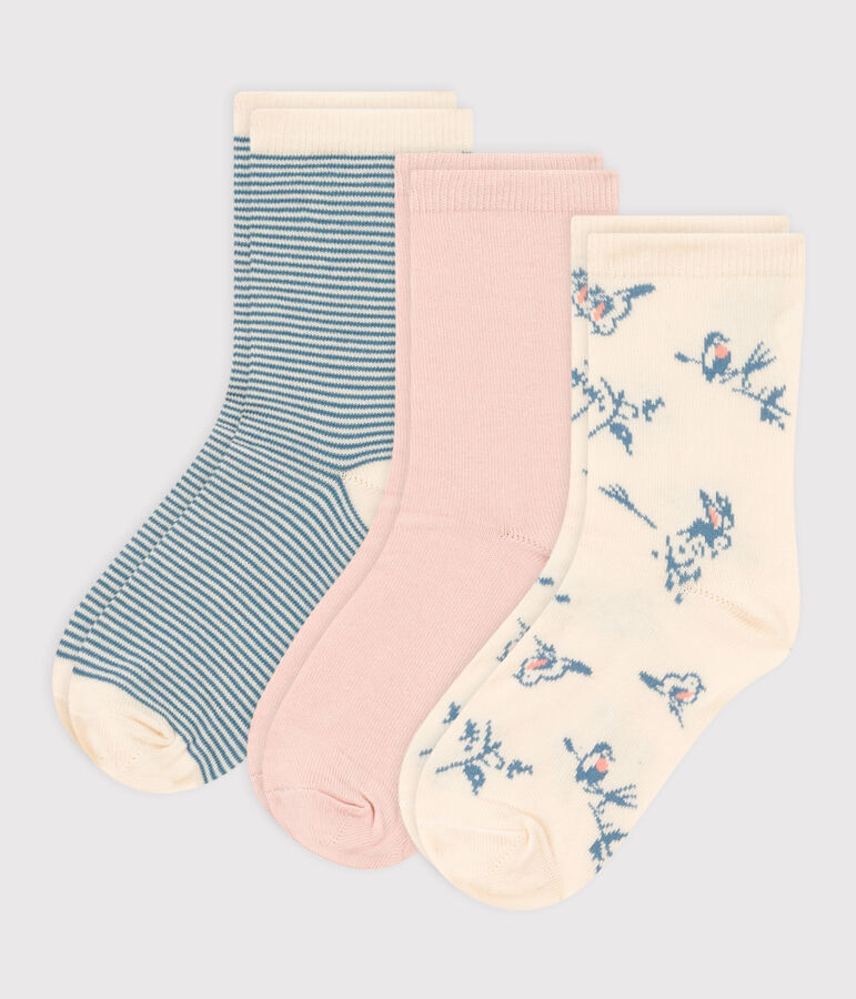 Girls' Bird Themed Socks - 3-Pack multicolor