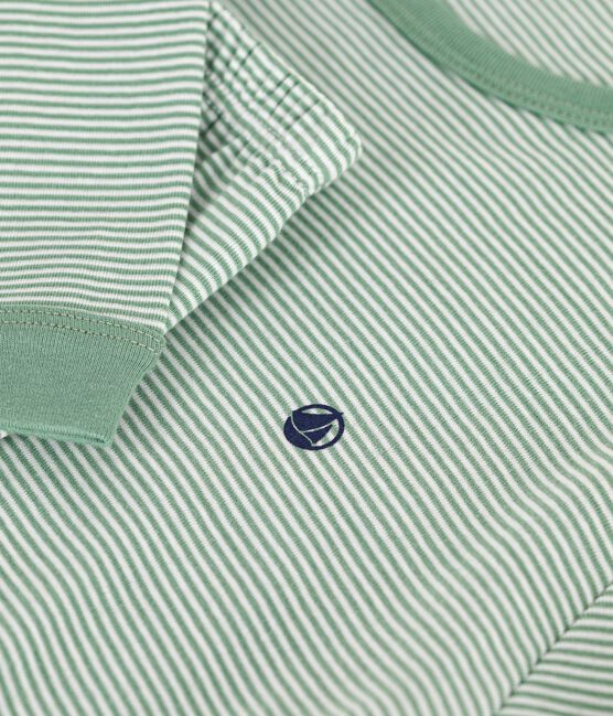 Children's stripy cotton pyjamas SAULE /MARSHMALLOW