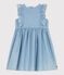 Children's sleeveless cotton dress BLEU CLAIR blue