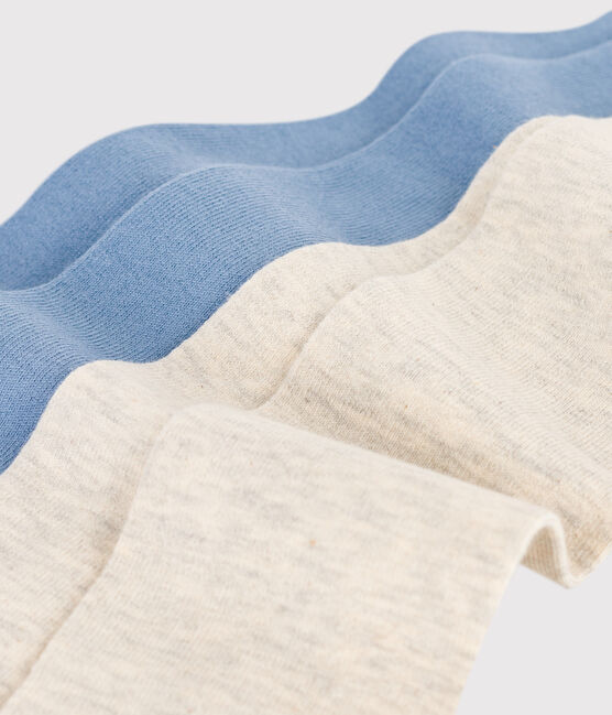 Children's cotton jersey tights - 2-pack ADRIATIC blue/MONTELIMAR