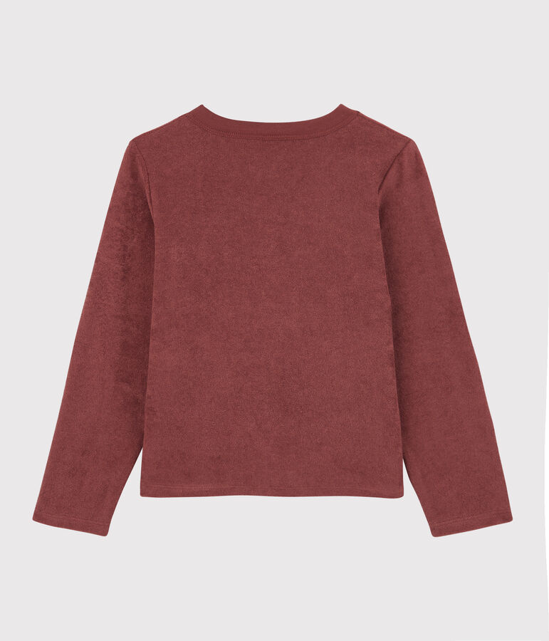 Girls' Terry Cardigan OMBRIE brown