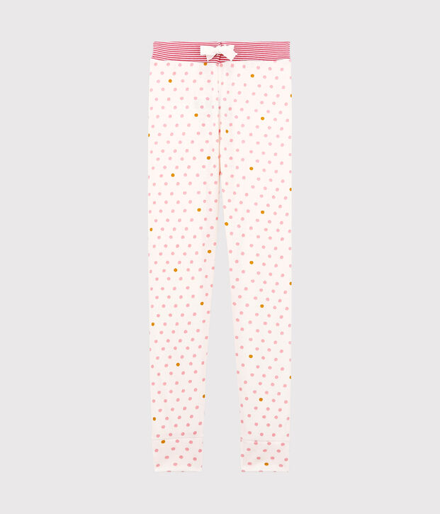 Little girl's pyjama bottoms white/multicolor