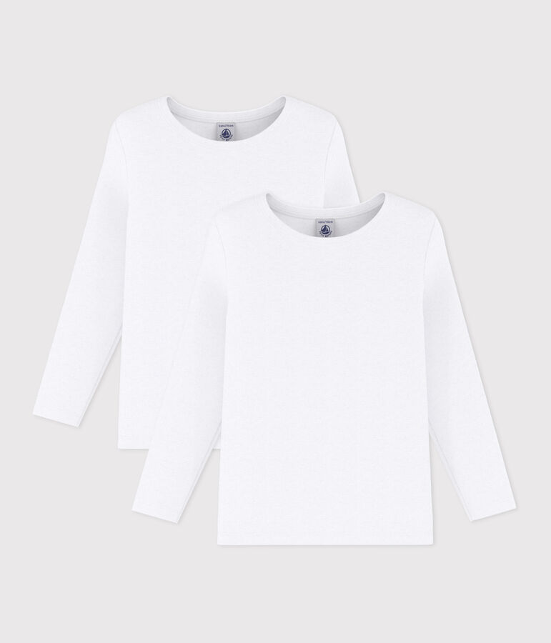 Boys' White Long-Sleeved T-Shirt - 2-Pack multicolor