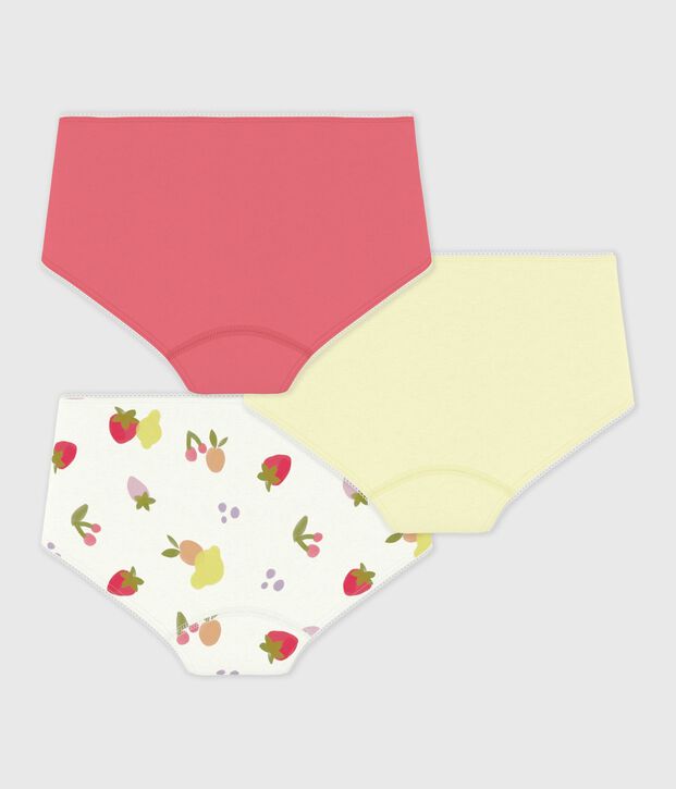 Pack of children's fruit-print cotton shorties multicolor