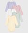 Pack of long-sleeved days of the week cotton bodies for babies variante 1