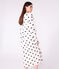 Women's heart-print cotton nightdress MILK blue/SOIR