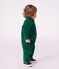 Babies' plain long corduroy jumpsuit green