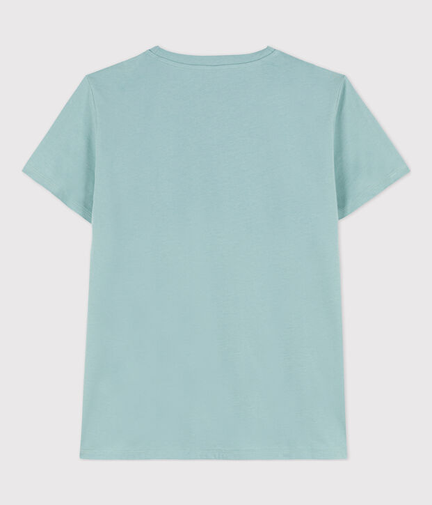 Women's Straight V-Neck Cotton T-Shirt green