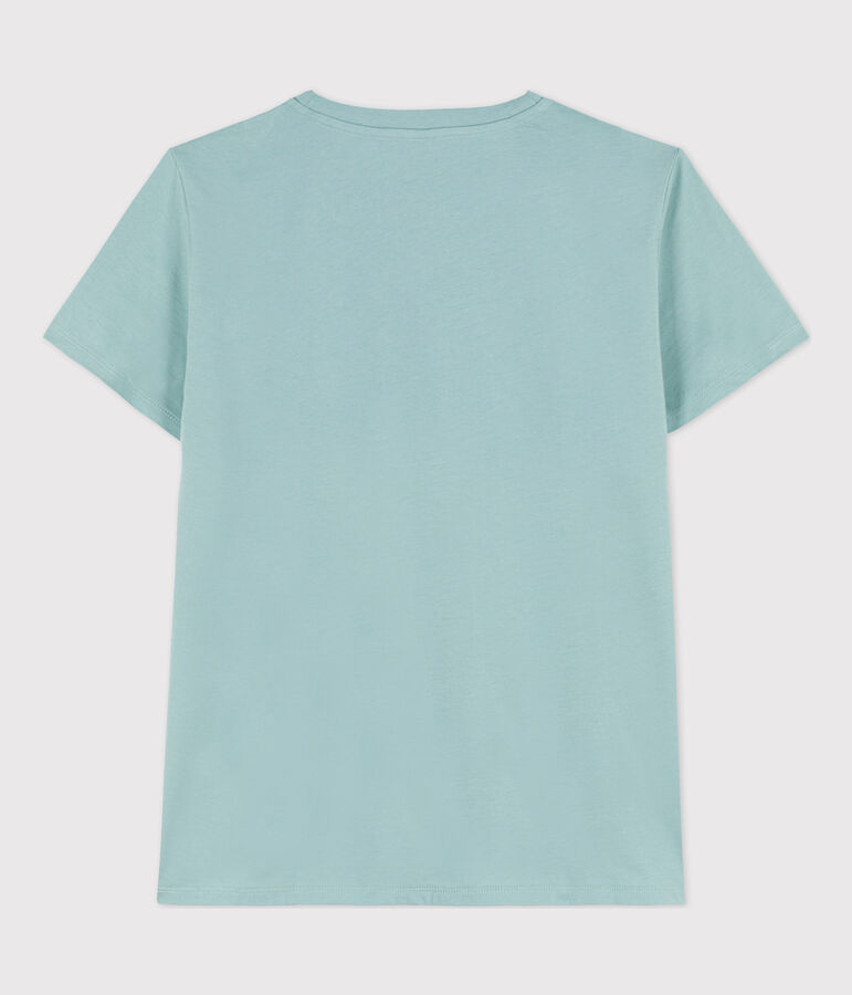 Women's Straight V-Neck Cotton T-Shirt green
