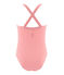 Girls' One-Piece Swimsuit GROSEILLER pink/MARSHMALLOW white