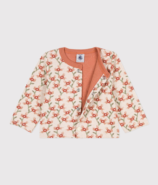 Babies' Patterned Quilted Tube Knit Cardigan AVALANCHE white/MULTICO