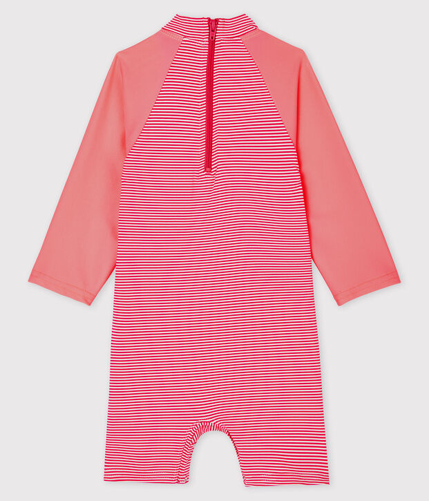 Unisex Eco-Friendly Full Body Swimsuit pink/white