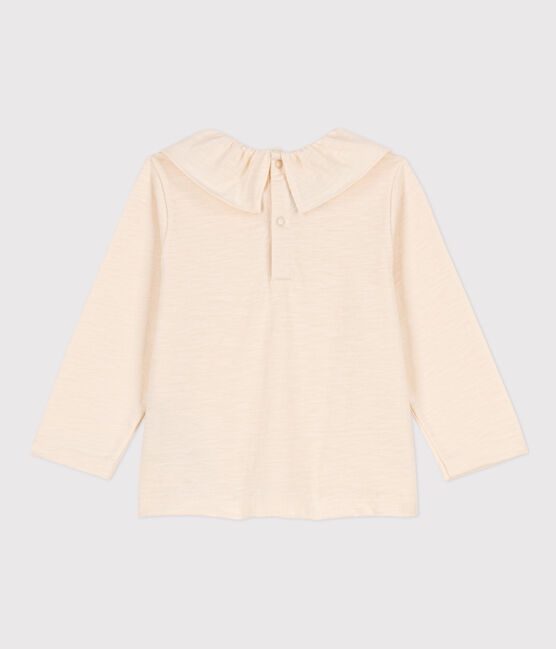 Babies' Long-Sleeved Slub Jersey Blouse AVALANCHE Ecru