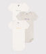 Babies' short-sleeved small heart-pattern cotton bodysuits - 3-Pack
