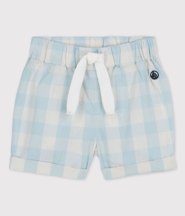 Babies' Gingham Poplin Shorts BOLDAIR/white