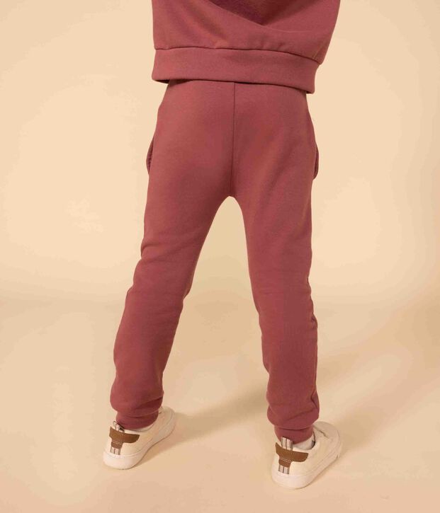 Girls' fleece jogging bottoms brown