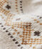 Baby boy's hat in knit jacquard CREAMY CHINE beige
