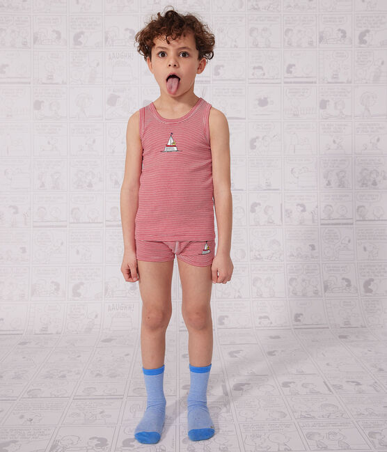 Boys' Petit Bateau X Snoopy Cotton Vests - 3-Pack variante 1