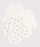 Long-sleeved wrapover rabbit themed cotton bodysuits - Pack of 3 variante 1