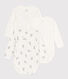Long-sleeved wrapover rabbit themed cotton bodysuits - Pack of 3